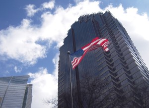 American Flag Flying in Atlanta